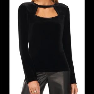 NWT Halogen velvet cut out top, medium